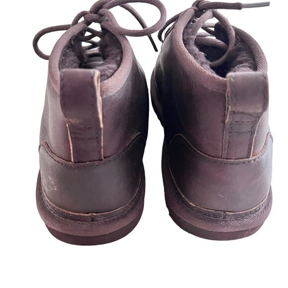 UGG Neumel Men’s Brown Leather Wool Chukka Ankle Boots Size 8 main image 9